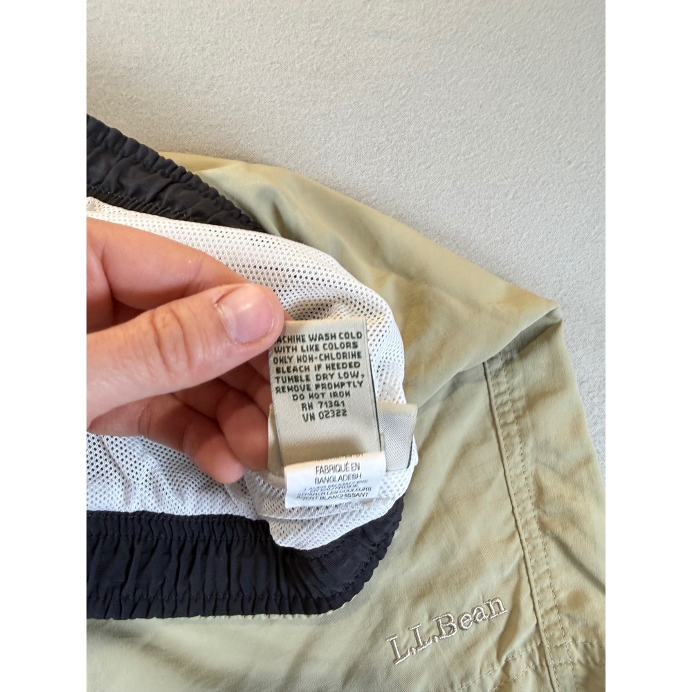 LL Bean Supplex Nylon Shorts Tan Khaki Mesh Lined Hiking Water Mens XL 0XR40 - Picture 9 of 14